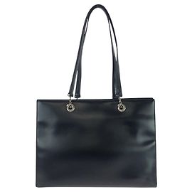 Borsa tote/a tracolla Cartier Vintage Panthère in pelle nera Nero