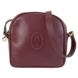 Borsa a tracolla Cartier Must Line in pelle Bordeaux Bordò