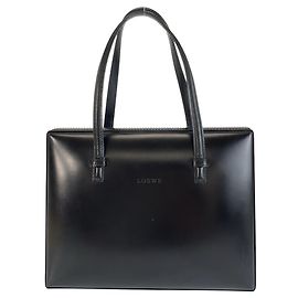 Loewe Vintage Black Leather Handbag Black