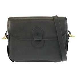 Borsa a tracolla vintage in pelle nera Yves Saint Laurent Nero