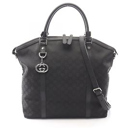 Borsa Tote Gucci GG Pattern Interlocking G Nero