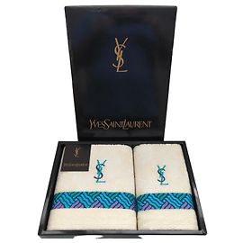 Conjunto de duas toalhas Yves Saint Laurent Multicor Bege