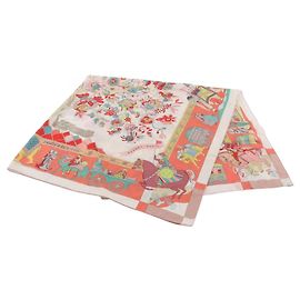 Hermès Hermes Carre Geant 140 Seidentwill Schal Pink Mehrfarben