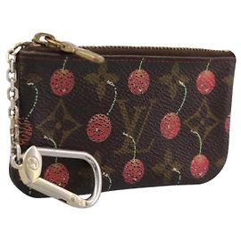 LOUIS VUITTON Pochette Cles Monograma Cereja Bolsa de Moeda M95042 LV Auth 183516 Monograma