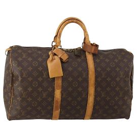 LOUIS VUITTON Bolsa Boston Monogram Keepall 50 M41426 Auth LV 192676 Monograma