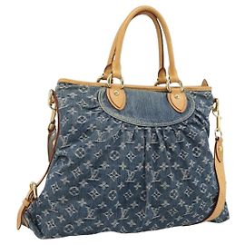 LOUIS VUITTON Monogram Denim Neo Cabby GM Hand Bag 2way Blue M95350 Auth 195232V Blu