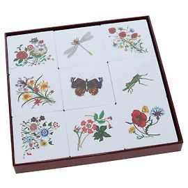 GUCCI Flora Coaster Set White Auth 196229M White