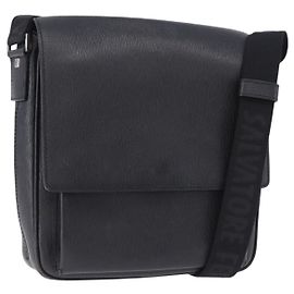 Salvatore Ferragamo Shoulder Bag Leather Black Silver Auth ka5625 Black Silvery