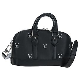 LOUIS VUITTON Bolsa Alma EW Couro de bezerro Preto M24529 LV Auth 192473SAM Preto