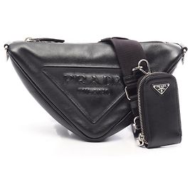Borsa a tracolla Prada Triangle Nero