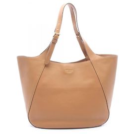 Saco Tote de couro Prada Marrom