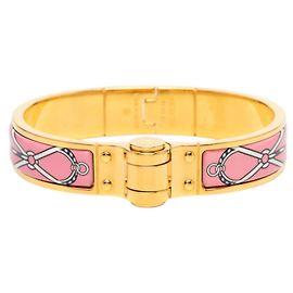 Hermès Bracciale Rigido Hermes Charnière PM Rosa D'oro