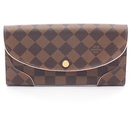 Louis Vuitton Portefeuille Caïssa Bi-fold Long Wallet Marrone Rosa Damier ebene