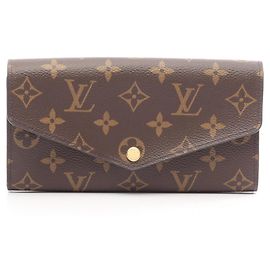 Louis Vuitton Portefeuille Sarah Monogram Bi-fold Long Wallet Castaño Monograma