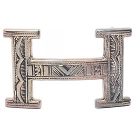 Hermès Hebilla de cinturón Hermes Touareg H-Belt Plata