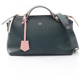 Fendi BY THE WAY Medium 2-Way Handbag Brown Beige Green