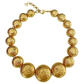 Collier Dior avec perles martelées Doré