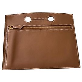 Hermès Pochette Backpocket em couro Marrom