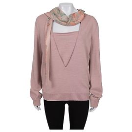Hermès Vintage Seidenpullover Rosa - Größe FR 44 Gebraucht Andere