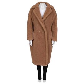 Max Mara Brown Teddy Coat - Luxurious & Warm Size L Pre-owned Other