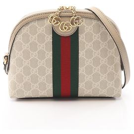 Bolsa de Ombro Gucci Ophidia GG Supreme Bege Cru