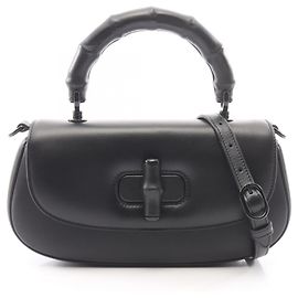 Sac à main 2-Way Gucci Bamboo Diva Noir