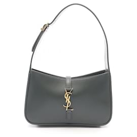 Sac à main en cuir vert Yves Saint Laurent Vert