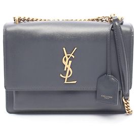 Sac à épaule Yves Saint Laurent Paris Sunset Marron