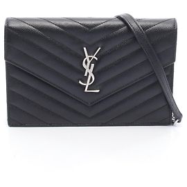 Borsa a tracolla a busta monogram Saint Laurent Paris Nero