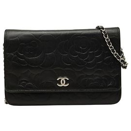 Sac à bandoulière Chanel Camellia Coco Mark Chain Noir