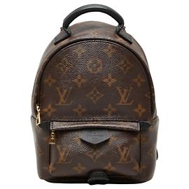 Louis Vuitton Monogram Palm Springs Mini Backpack Brown Black Monogram