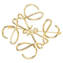Loewe Anagram Brosche in Gold Golden