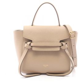 Bolsa de cintura Céline PICO BELT BAG em couro bege Bege