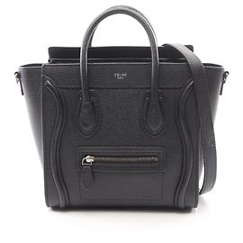 Céline Sac à main 2-Way Celine Luggage Nano Shopper Noir