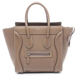 Céline Sac à main Celine Luggage Micro Shopper Marron