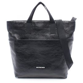 Balenciaga Explorer 2-Way Tote Bag Schwarz Weiß