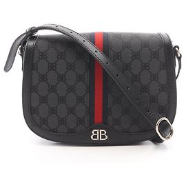Bolsa de Ombro Balenciaga x Gucci The Hacker Project Marrom Preto Multicor