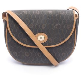 Borsa a tracolla Christian Dior Dior Honeycomb Marrone Nero