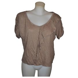 Weekend Max Mara Maglietta beige con volant Beige