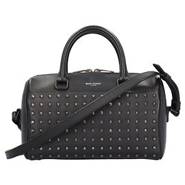Borsa a tracolla Saint Laurent Studded Classic Baby Duffle Nero