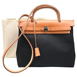 Hermès Borsa Hermes Herbag PM Nero Beige