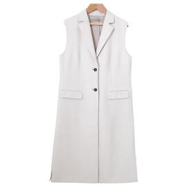 theory luxe NEW SAXONY OLIN Long Gilet Beige