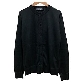 Conjunto de cardigan em malha de lã Versace Preto