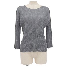 Issey Miyake PLEATS PLEASE Polyester Top Brown