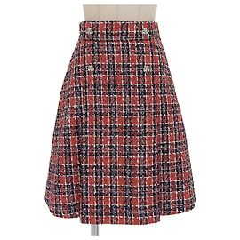 Saia Gucci em tweed e rayon Multicor