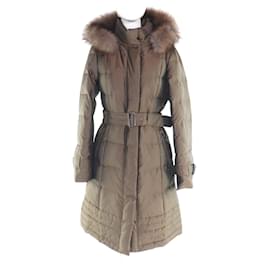 Burberry Polyester Down Coat Brown