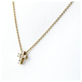 Collier pendentif croix en or jaune et diamants Van Cleef & Arpels Autre
