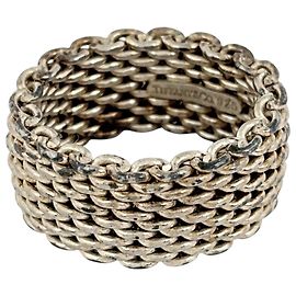 Tiffany & Co. Somerset Mesh Ring Silber
