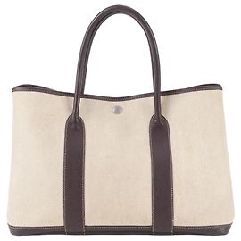 Hermès Hermes Garden Party Leather Tote Bag Brown Beige