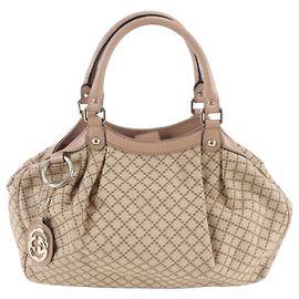 Gucci Diamante Sukey Tote Bag Beige